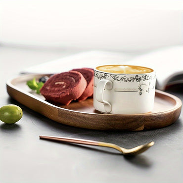 2pcs LDQ Elegant Wooden Serving Tray - Japanese Style, Space-saving Design, Perfect For Home Decor And Kitchen Accessories - Prohibited For Sale On The Temu Platform