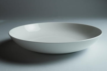 Lily Bone China Dinnerware Set, 4 Pieces, 8-inch Pasta White, Salad, Fruit Plate