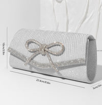 Bow Evening Bag Sparkly Clutch Purses For Women Wedding Glitter Rhinestone Party Prom Purse Dressy Clutch Bags