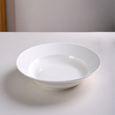 9.5 Inch Pure White Soup Plate, Dinner Plate 6 Pieces