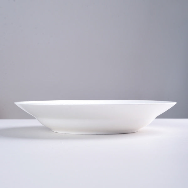 9.5 Inch Pure White Soup Plate, Dinner Plate 6 Pieces