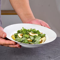 9.5 Inch Pure White Soup Plate, Dinner Plate 6 Pieces