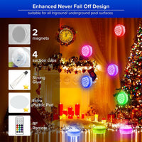 SANSI IP68 Waterproof RGB Pool Light, Summer Rechargeable 20Hrs Outdoor LED Lamp For Swimming Pool,Pond,Shower,Bath