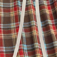 Women's Plaid Hoodie, Long Sleeve Casual Buttons V Neck Sweatshirt, Fall Fashion Tops