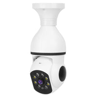 1Pc E27 WiFi Bulb Camera 1080P FHD WiFi IP Pan Tilt Security Surveillance Camera With Two-Way Audio Full Color Night Vision Flood Light Motion Tracking Siren Function APP Control
