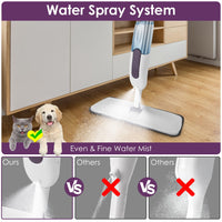 1Set Spray Mop With 3 Machine Washable Microfiber Pads 12OZ Refillable Water Bottle Wet Dry Use Microfiber Mop For Hardwood Ceramic Tiles Laminate Floor Cleaning Commercial Home Use