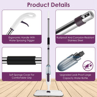 1Set Spray Mop With 3 Machine Washable Microfiber Pads 12OZ Refillable Water Bottle Wet Dry Use Microfiber Mop For Hardwood Ceramic Tiles Laminate Floor Cleaning Commercial Home Use