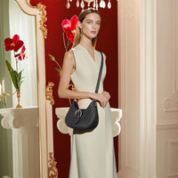 Fashion Los Angeles 0386 Series Women's Shoulder Bag Black Brown