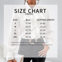 Women's Ruffled Collared Blouse, Long Sleeve Dressy Casual Shirt, Fall Business Casual Work Tops