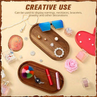 2pcs LDQ Elegant Wooden Serving Tray - Japanese Style, Space-saving Design, Perfect For Home Decor And Kitchen Accessories - Prohibited For Sale On The Temu Platform