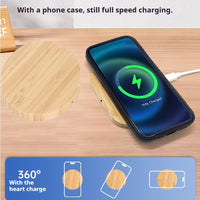 Bamboo Vertical Wireless Charging, Home, Office, Travel Universal, Dual-coil Design, Horizontal And Vertical Screen Can Be Charged, Compatible With All Kinds Of Wireless Charging Equipment